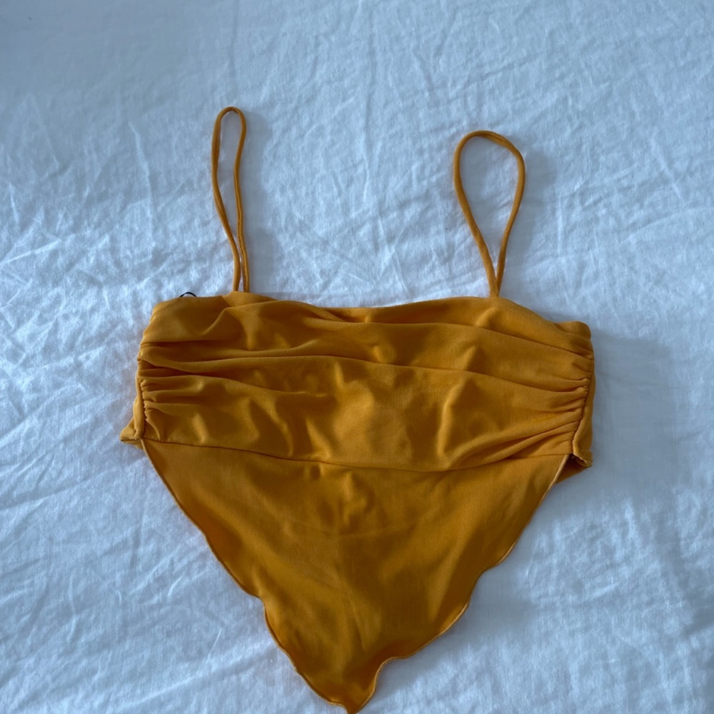 Yellow gold forever 21 tie top